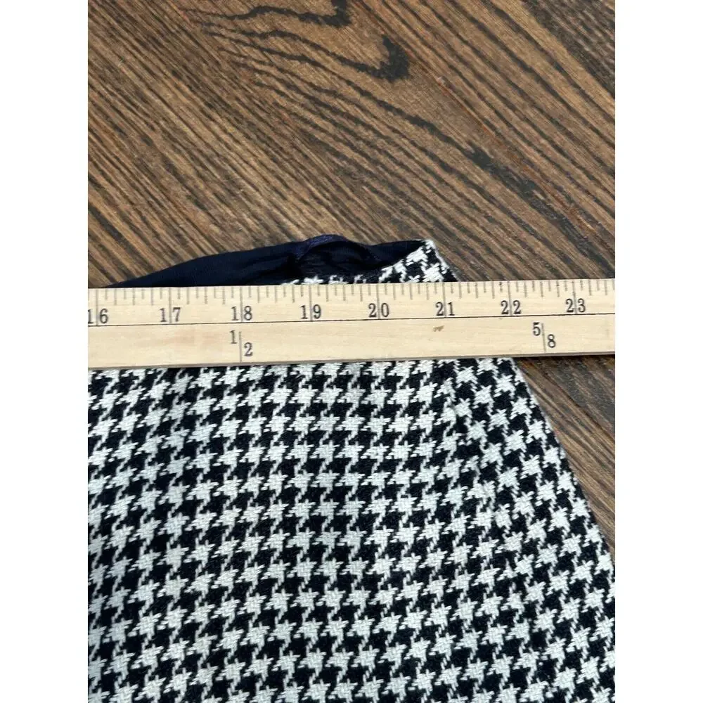 Lauren Ralph Lauren Womens Black/White Houndstooth Silk Straight Skirts Size 20W